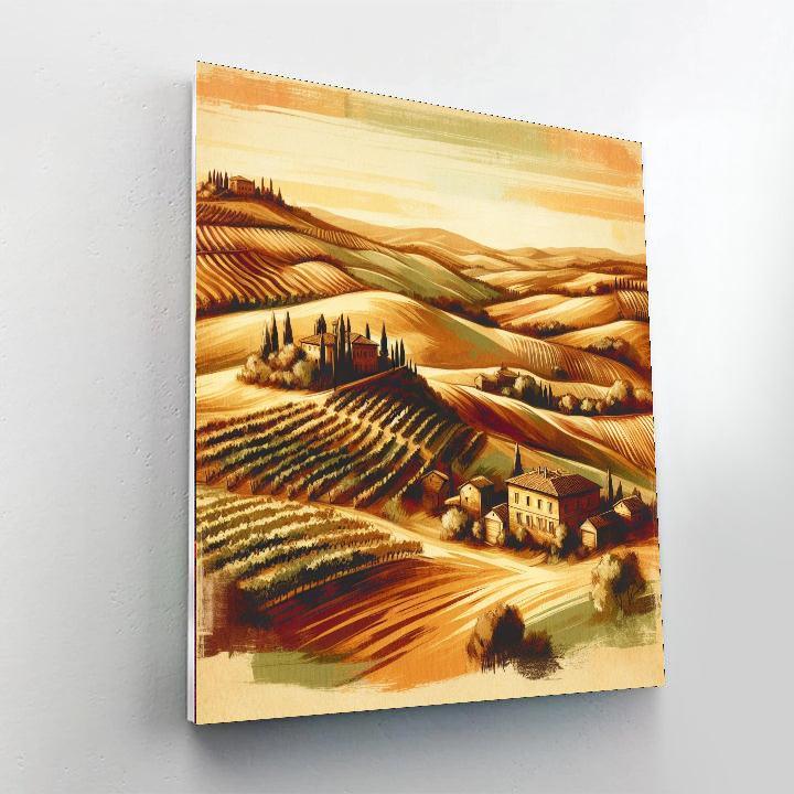 Classic Tuscan Landscape Number Painting