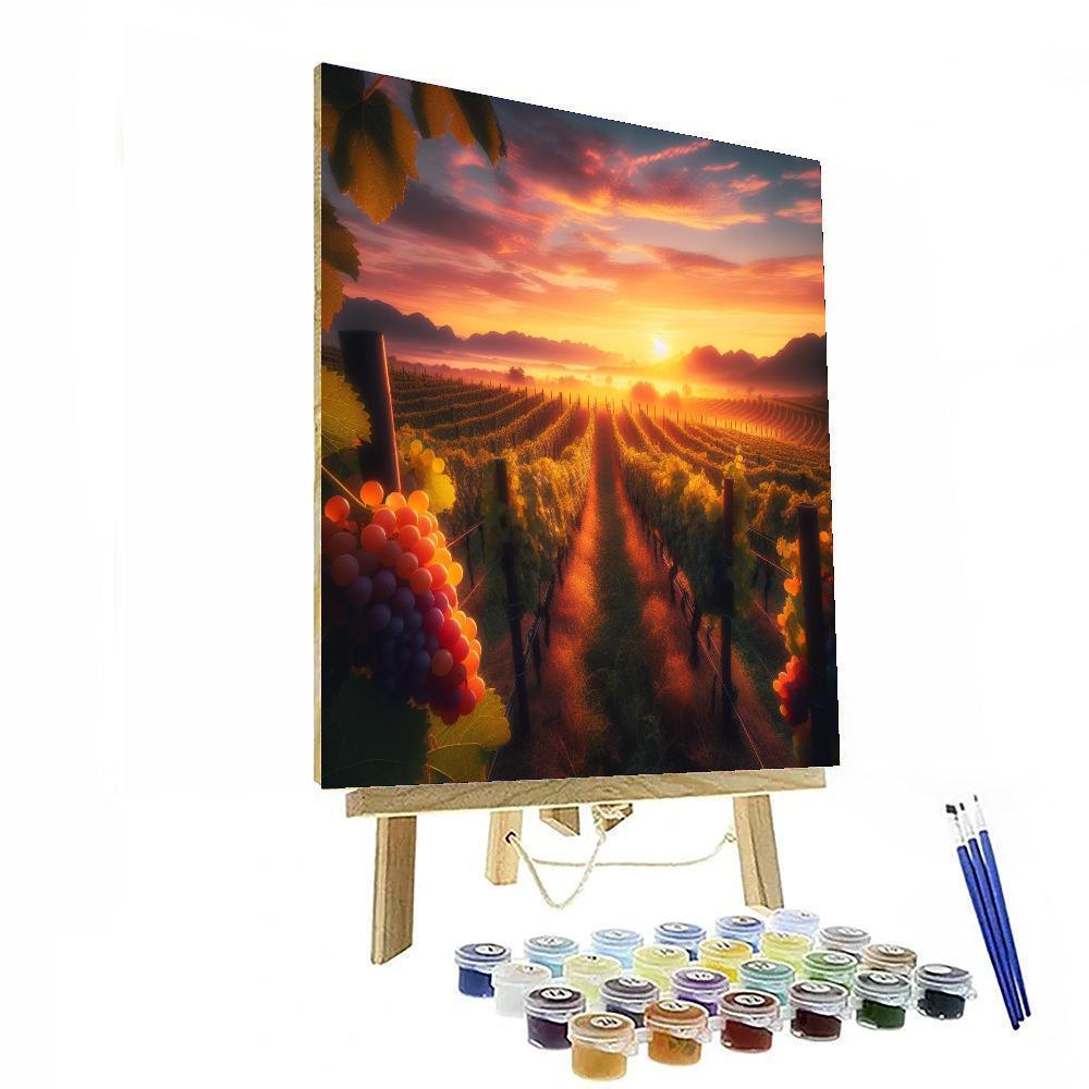 Sunrise Over Vineyard Paint By Numbers Art