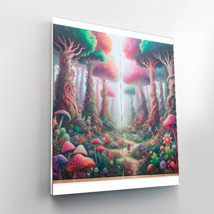 Whimsical Fairy Tale Woodlands Paint By Color