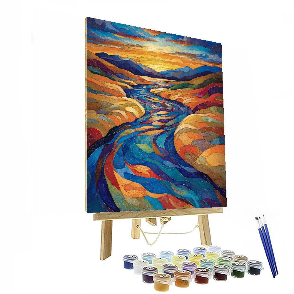 Gustav Klimt Inspired Mystic Waterways  Paint By Numbers Art