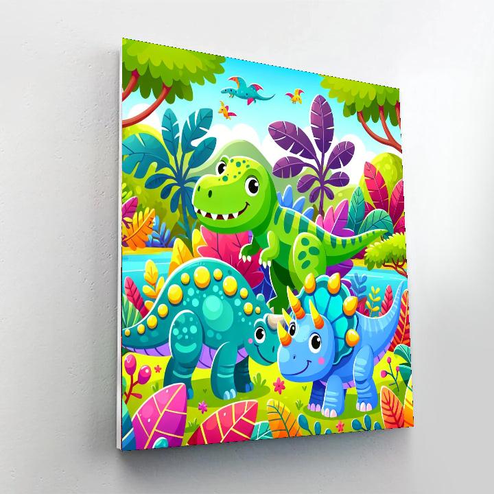 Exciting Dino Safari Numbered Painting Kits