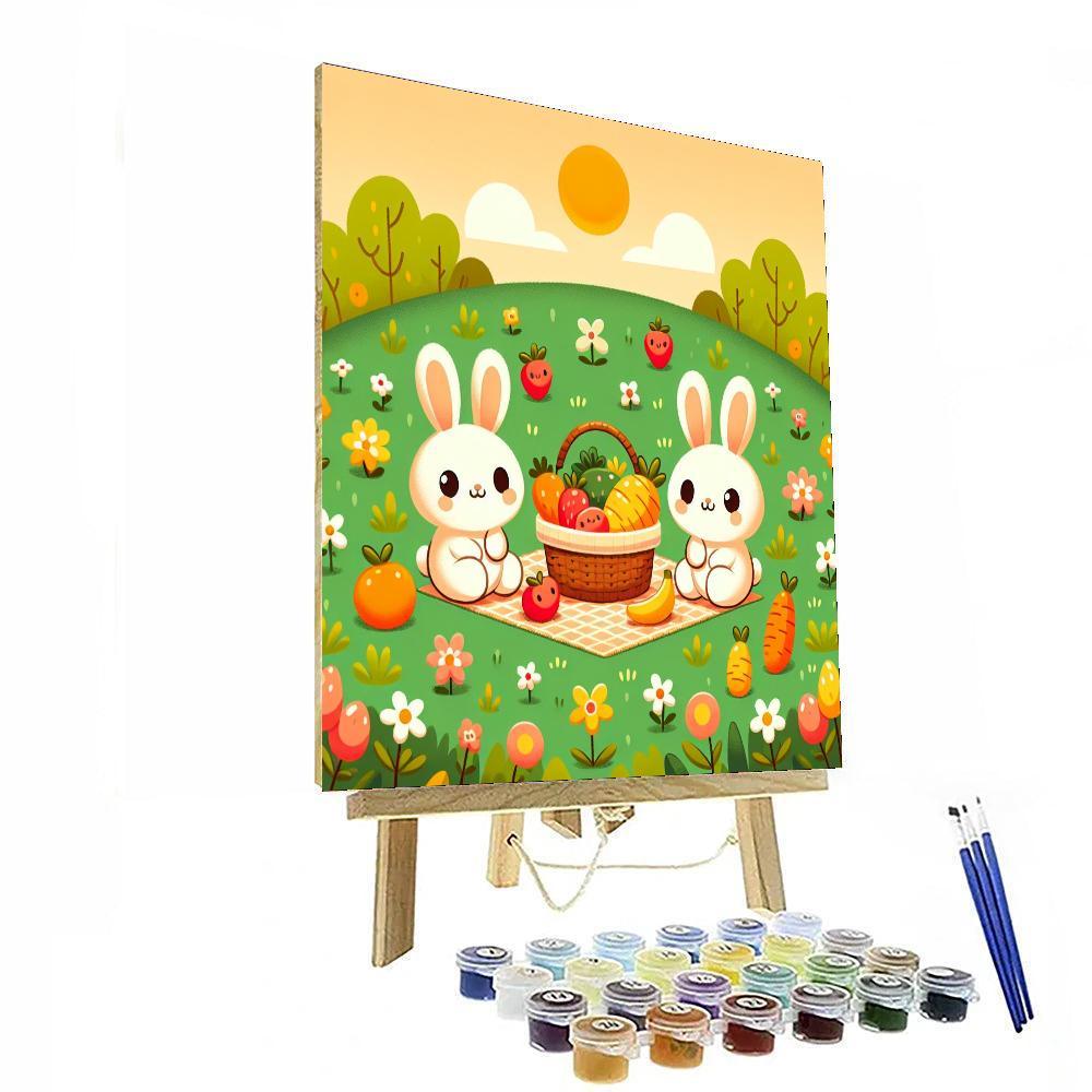 Cheerful Bunnies Painting Number Kit
