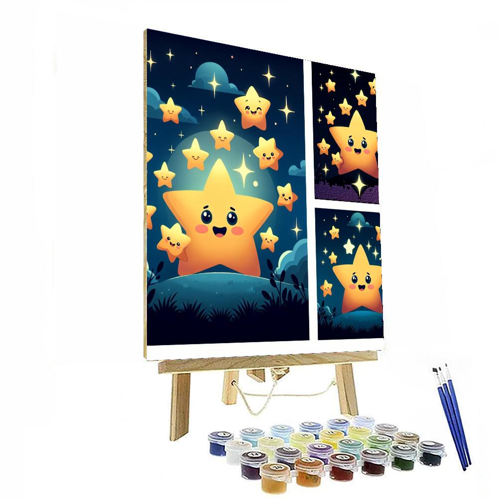 Twinkling Star Parade Paint By Numbers Art