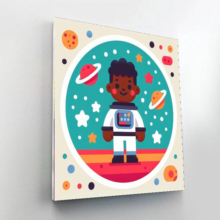 Space Cadet's Adventure Paint By Numbers Art