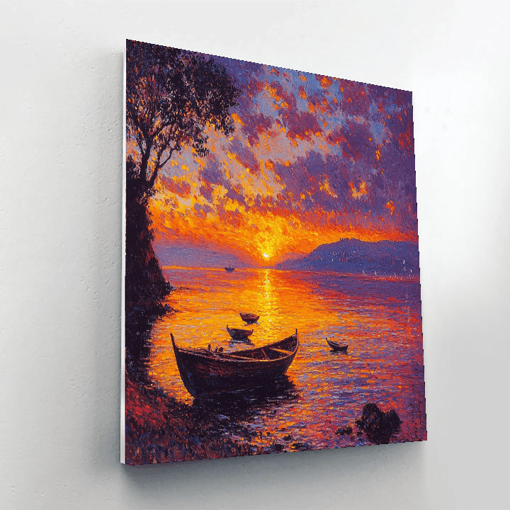 J.M.W. Turner Inspired Sunset Reverie  Paint By Numbers