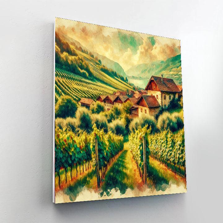 Picturesque Vineyard Stroll Numbered Painting Kits