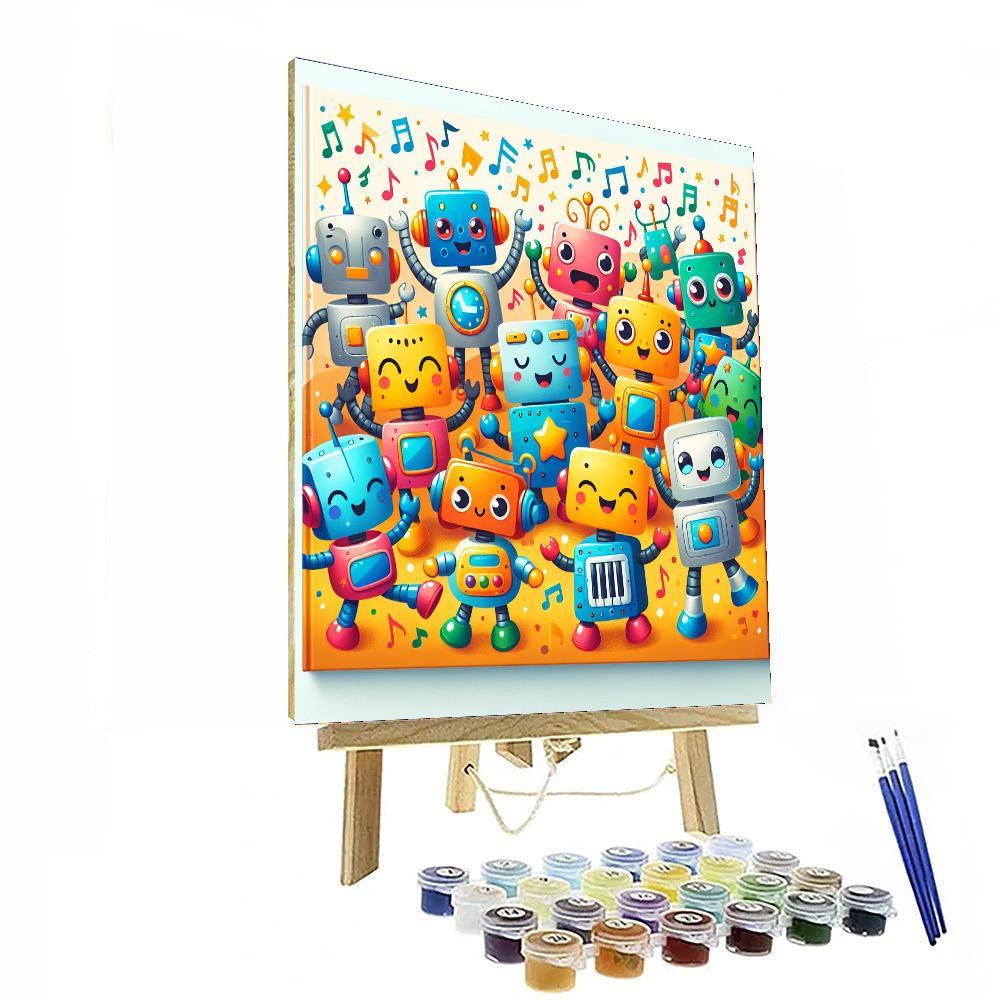 Dancing Robots Number Painting