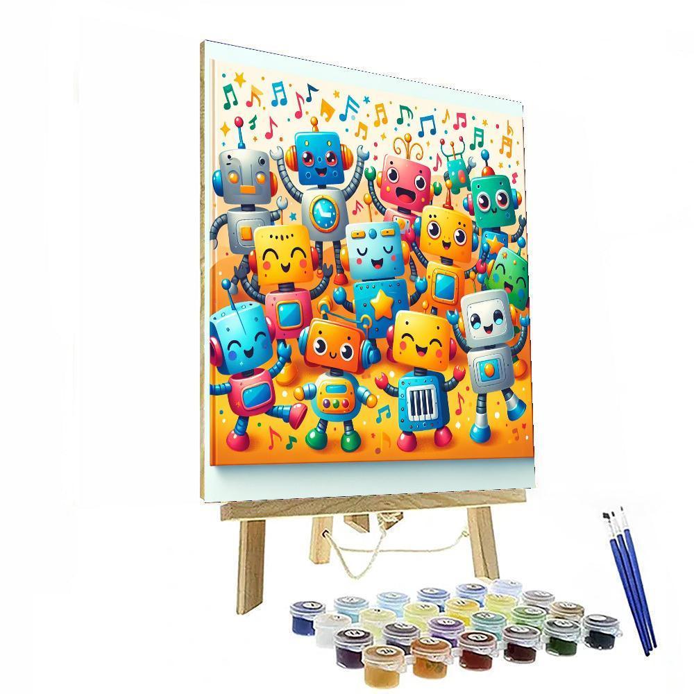 Dancing Robots Number Painting