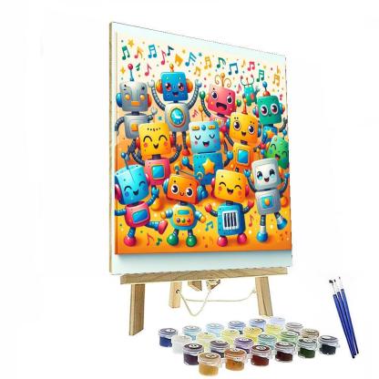 Dancing Robots Number Painting