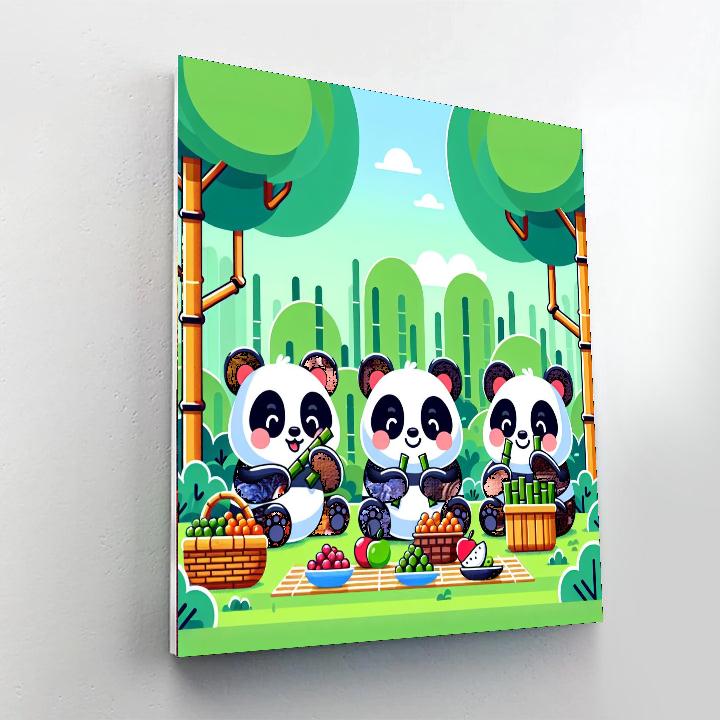 Panda Paradise Picnic Paint By Numbers