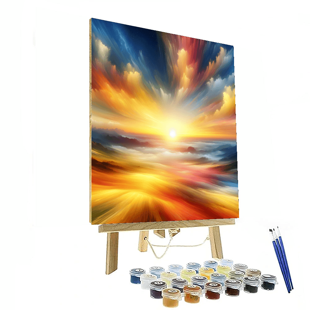 Radiant Sunrise Glow Number Painting