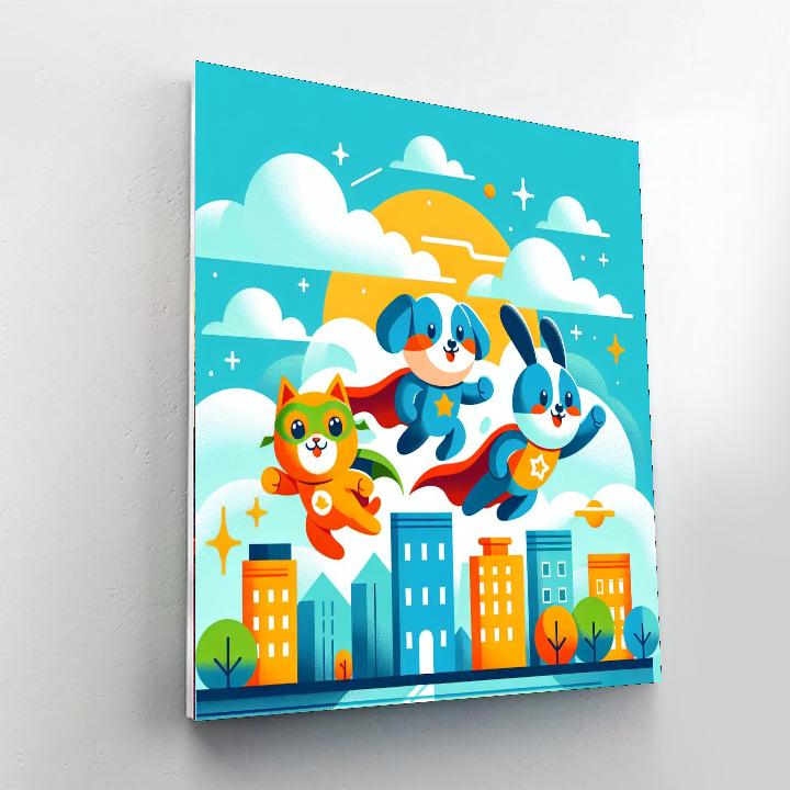 Adventures With Super Pets Number Painting