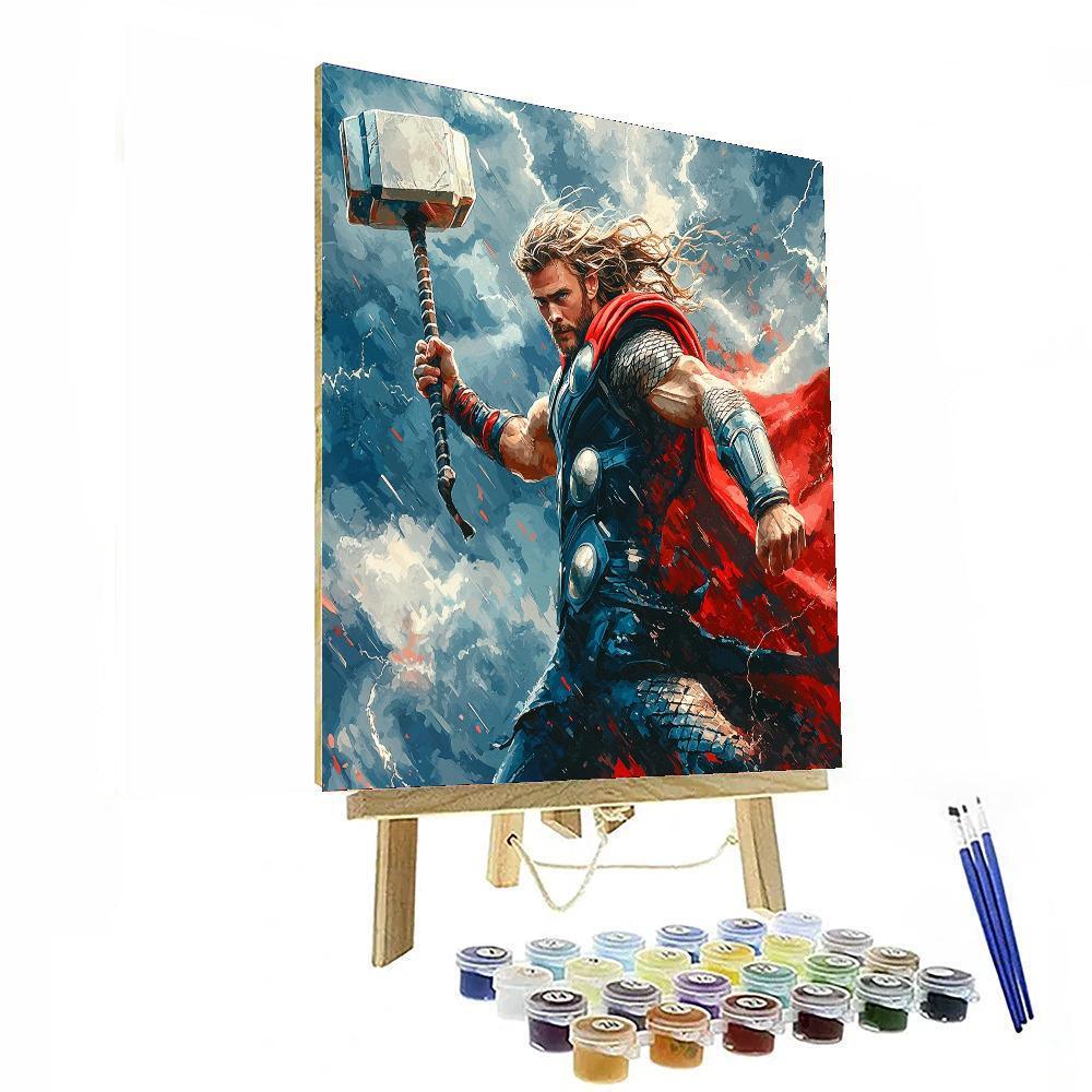 Chris Hemsworth: The Thunder God’s Unmatched Might Number Painting