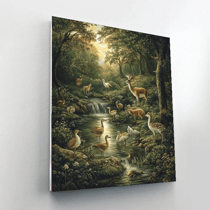 Audubon Inspired Animal Kingdom Extravaganza  Painting By Numbers Kit