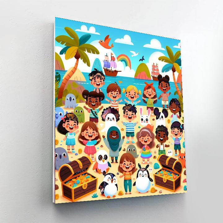 Imaginative Island Adventure Number Painting