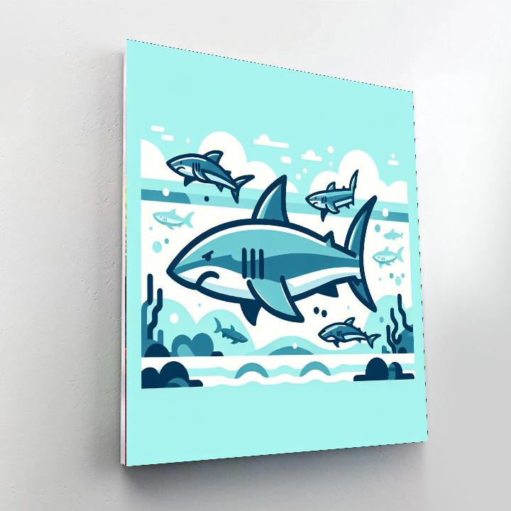 Savvy Sharks Painting By Numbers Kit