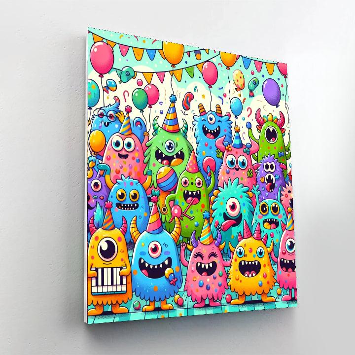 The Playful Monster Party DIY Paint By Numbers