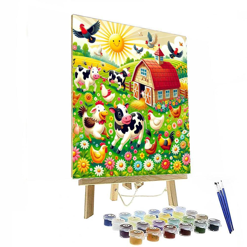 Delightful Farmyard Fun Paint By Color
