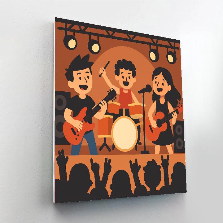 Rockstar Concert Night DIY Paint By Numbers