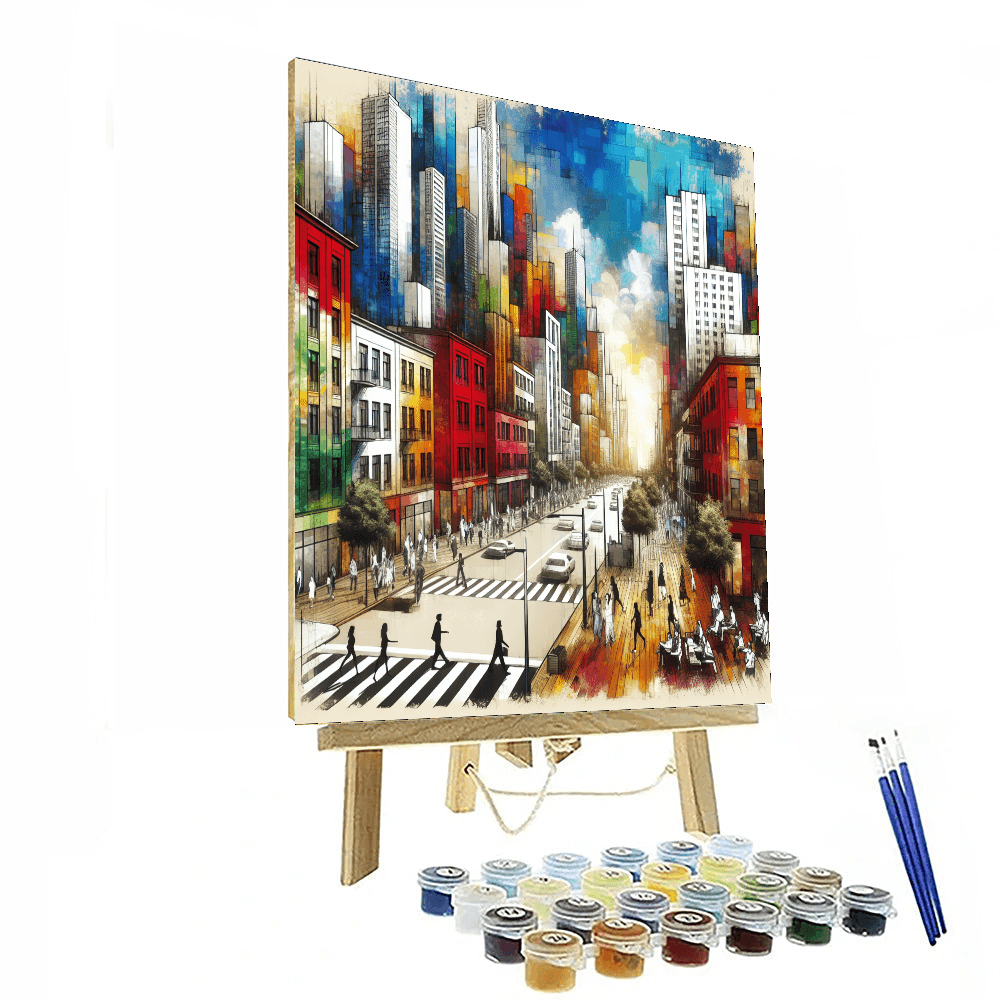 Lively City Streets Paint By Numbers