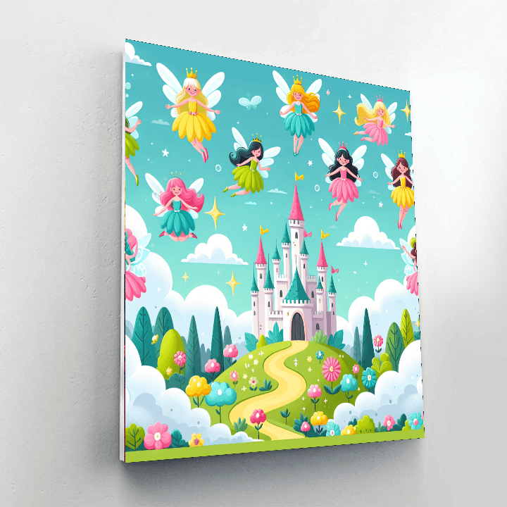 Flying Fairy Kingdom Paint By Color