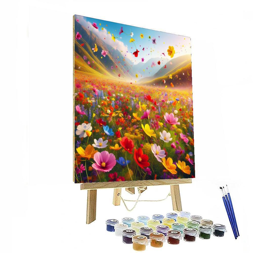 Floral Meadow Symphony DIY Paint By Numbers