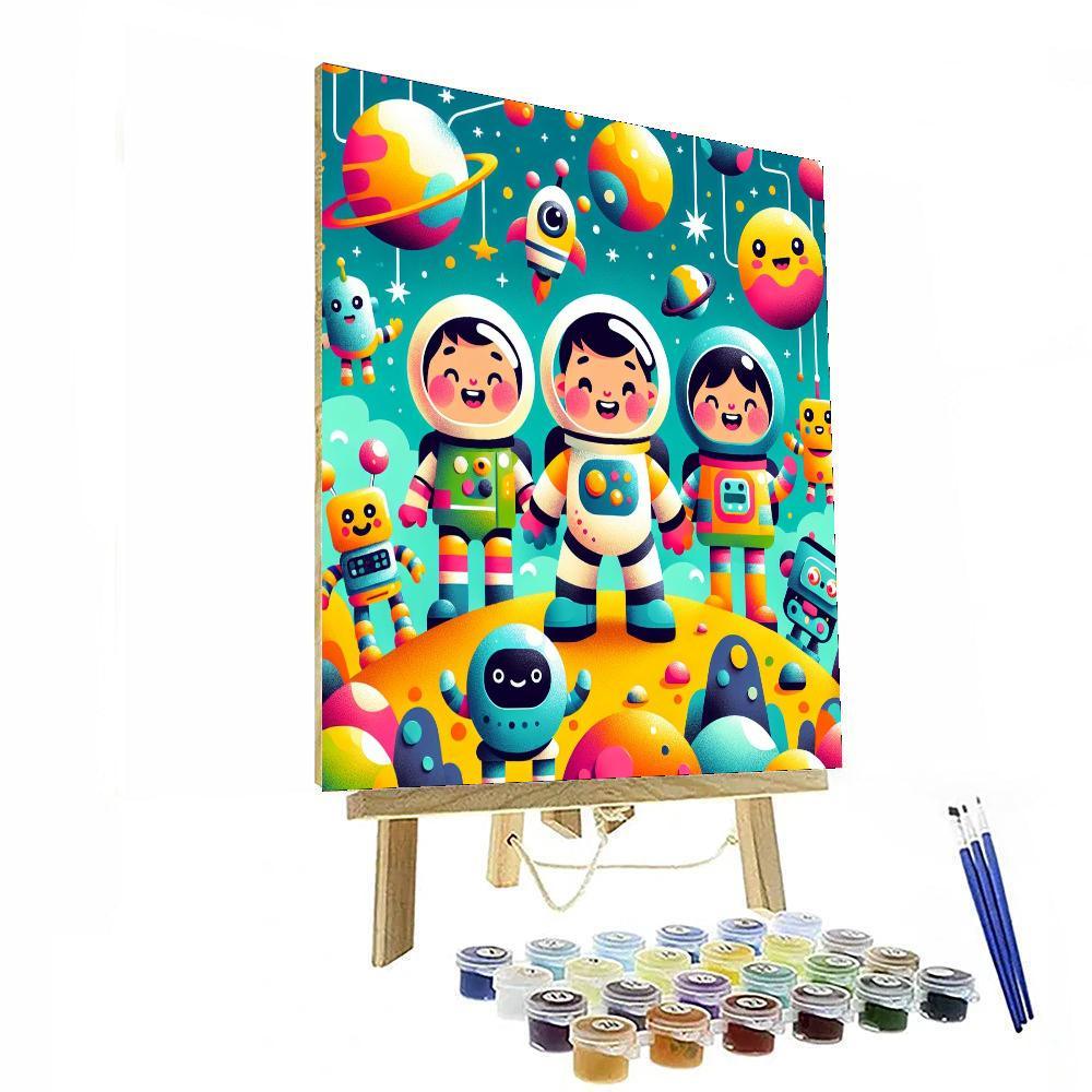 Space Explorer Team Paint By Color