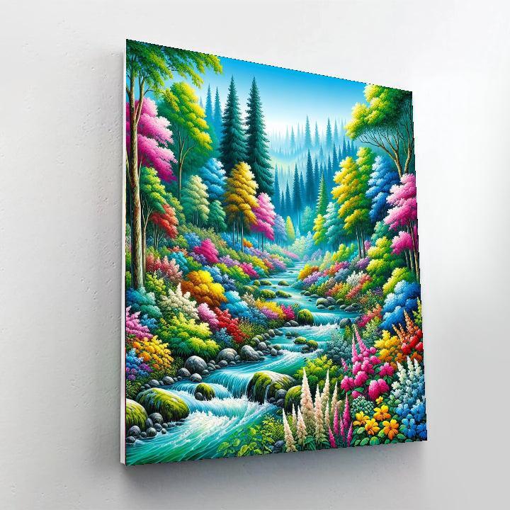 Bubbling Stream Adventure Paint By Number