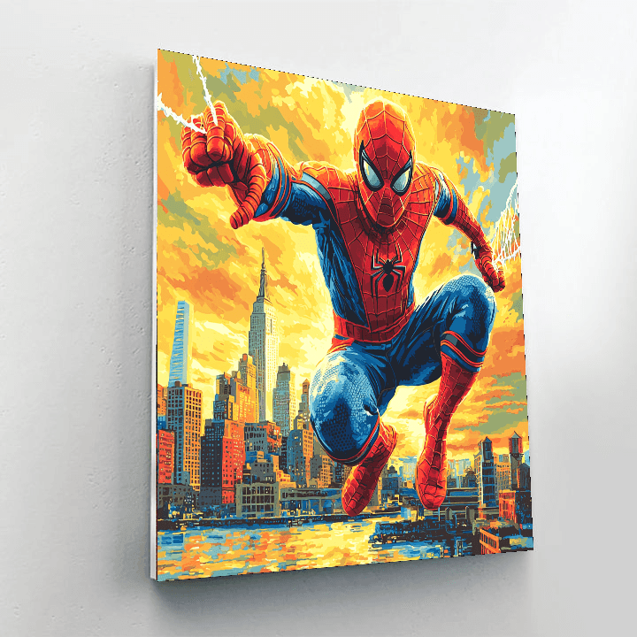 Tom Holland: Swinging Through Spider-man's Web Paint By Number