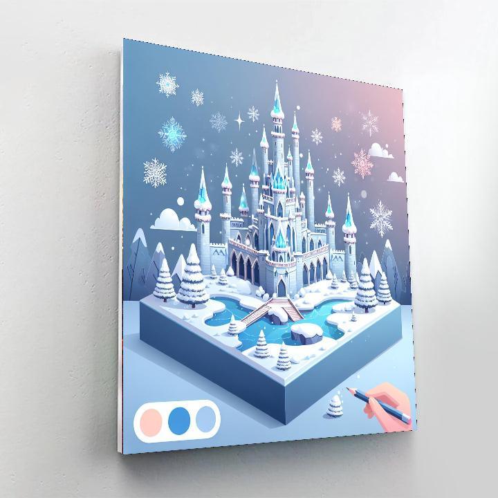 Magical Winter Castle Paint By Numbers Kits