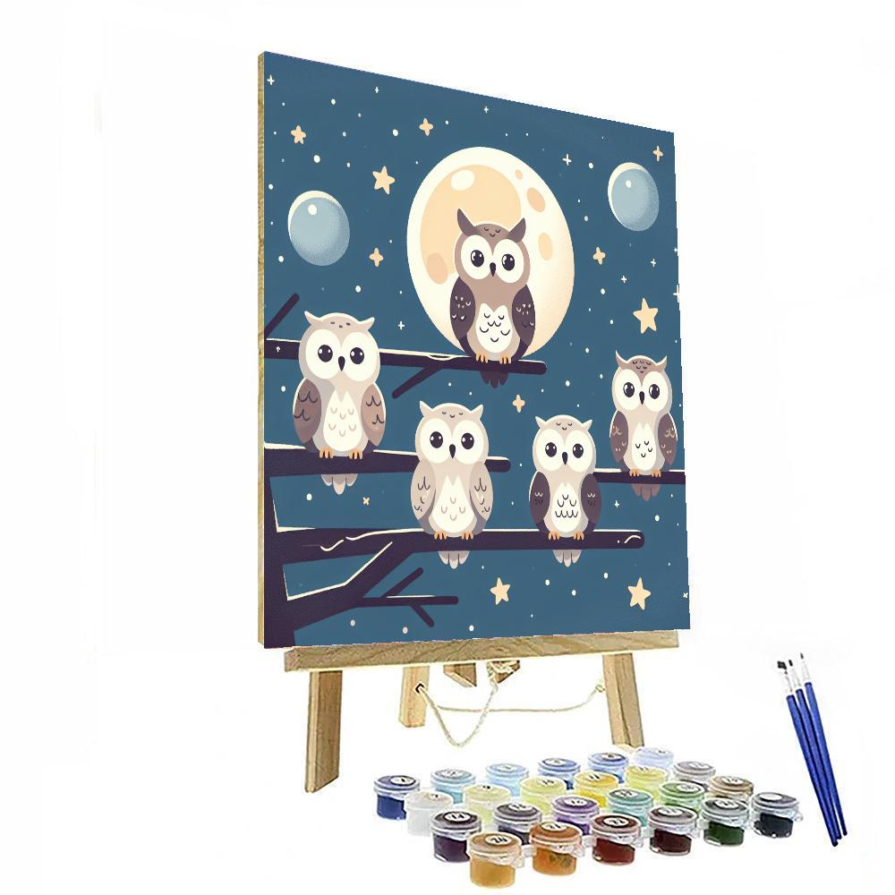 Starry Owls Paint By Numbers Kits