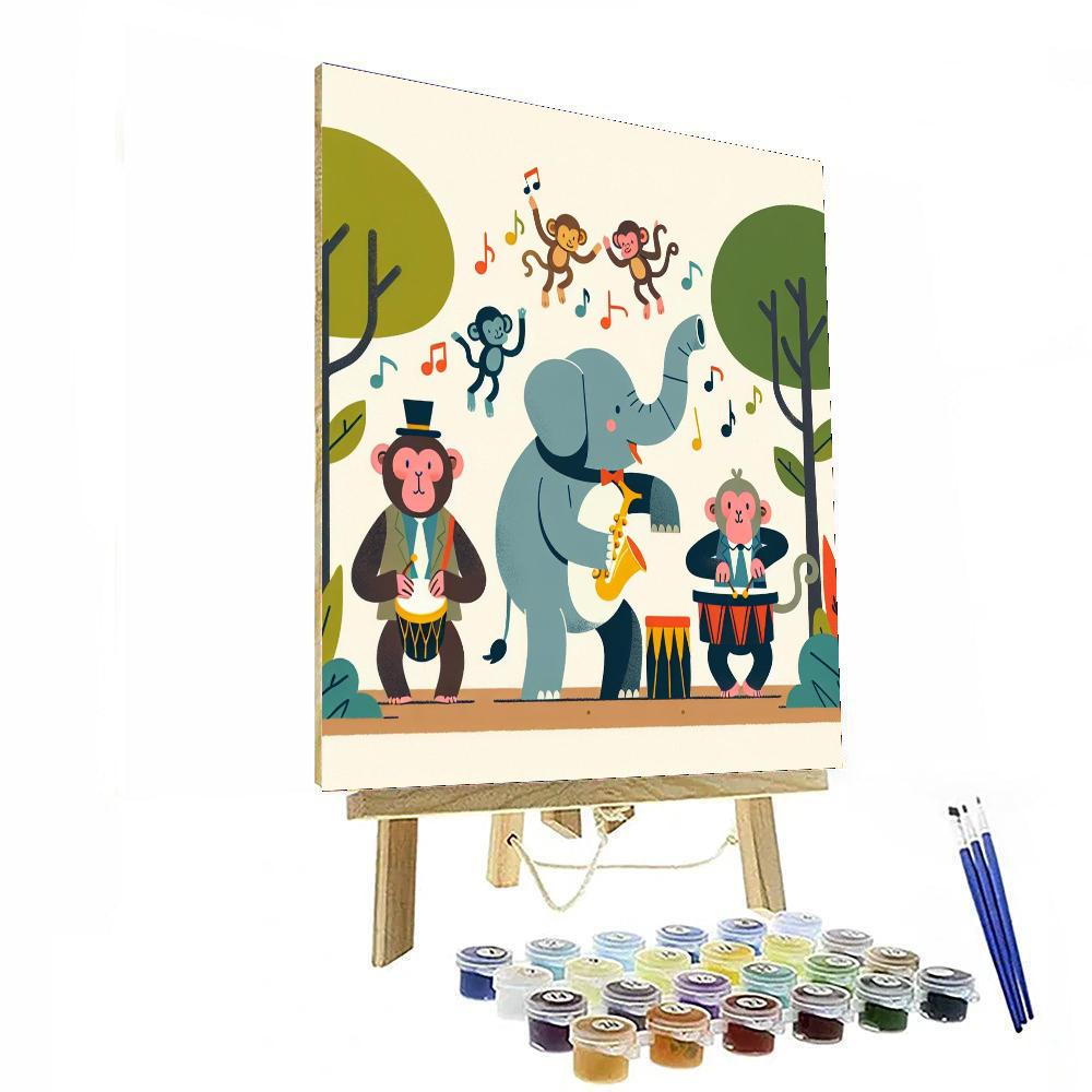 Jungle Rhythm Celebration Painting By Numbers Kit