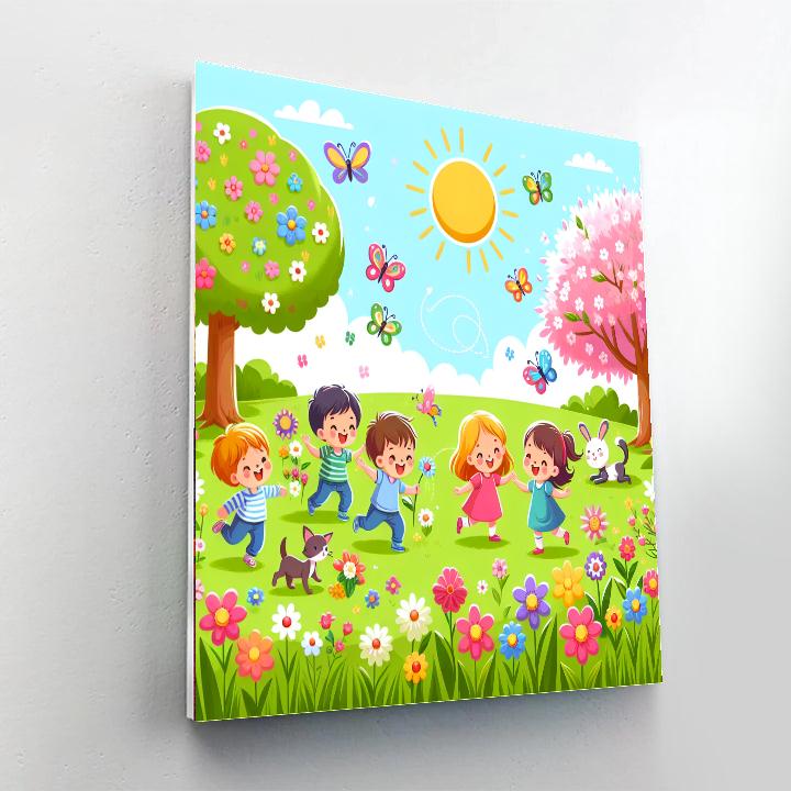Sunny Spring Celebration Number Painting