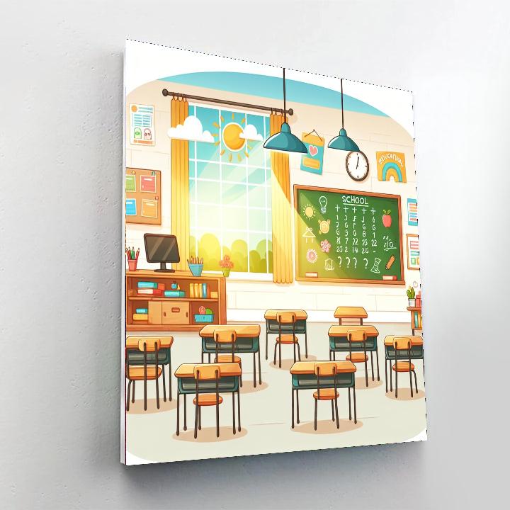 Cheerful School Day Paint By Color