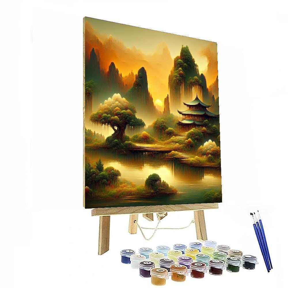 Mystical Eastern Oasis Paint By Numbers
