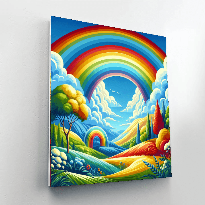 Rainbow Daydream Number Painting