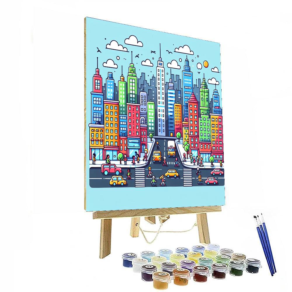 City Skylines Adventure Painting Number Kit