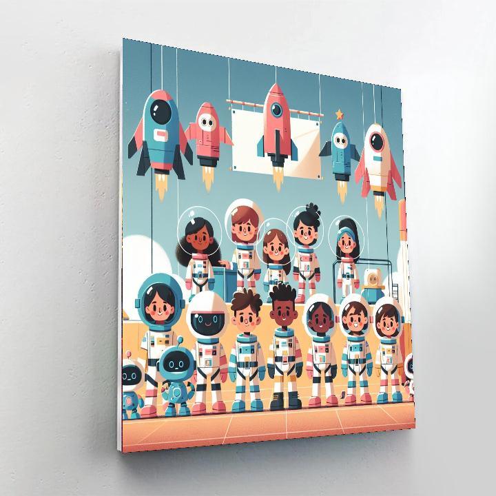 Space Camp With Astro Pals Painting By Numbers Kit