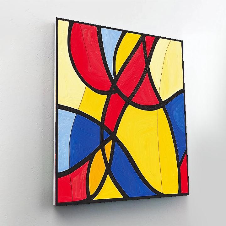 Joan Miró Inspired Chromatic Symphony  Paint By Numbers Art