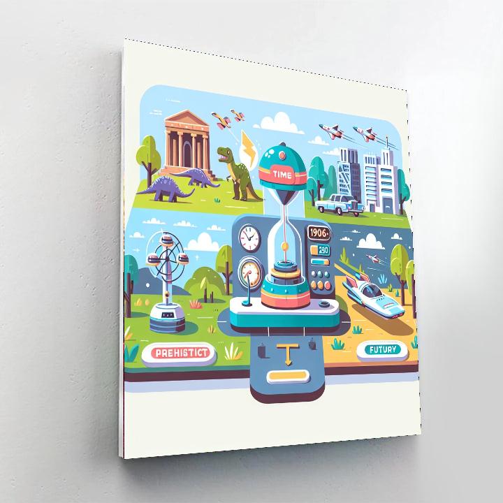 Time Traveler Adventures Painting Number Kit