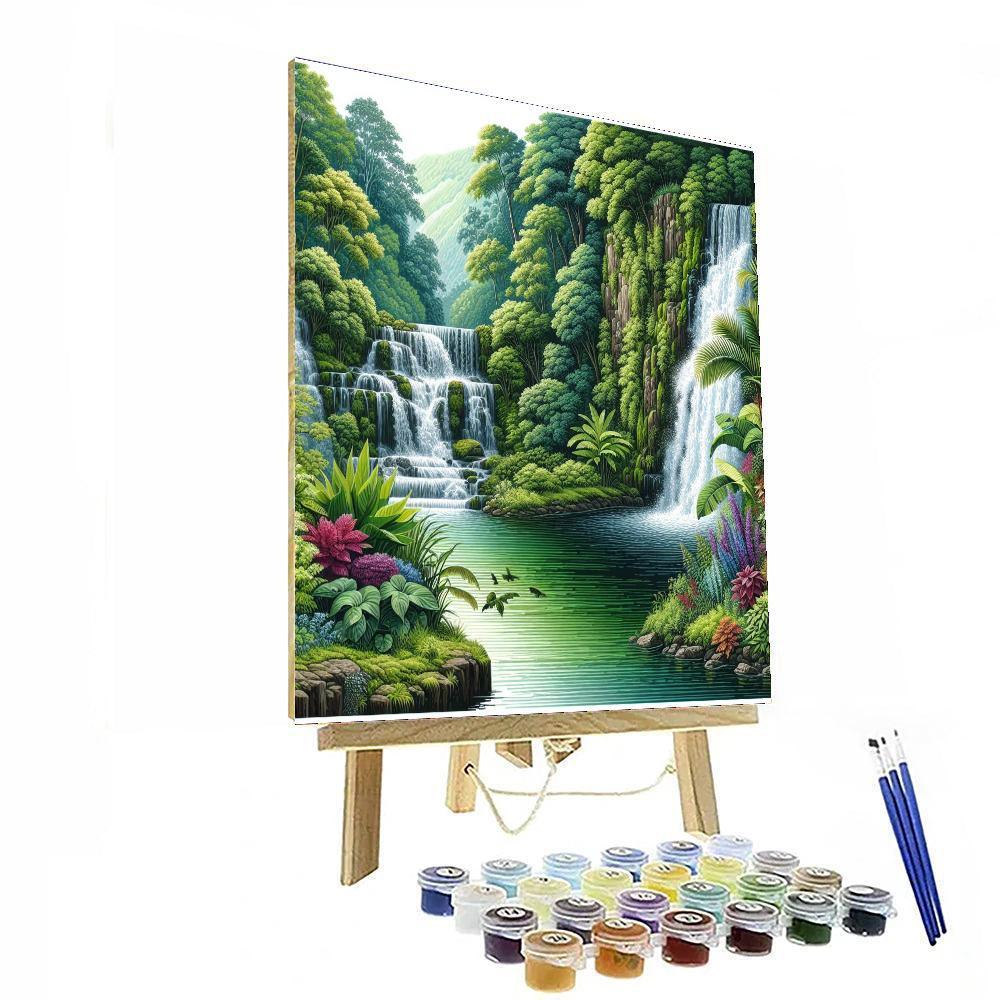 Cascading Waterfalls Bliss DIY Paint By Numbers