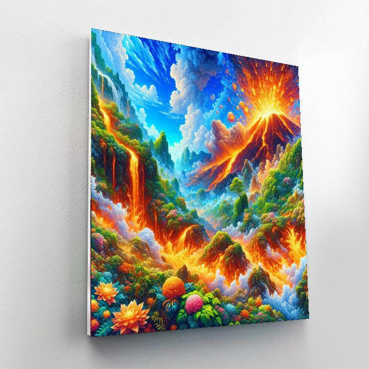 Bubbling Lava Adventure Paint By Numbers