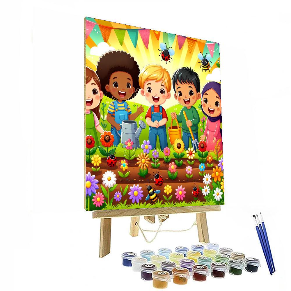 Gardening Friends Painting Number Kit
