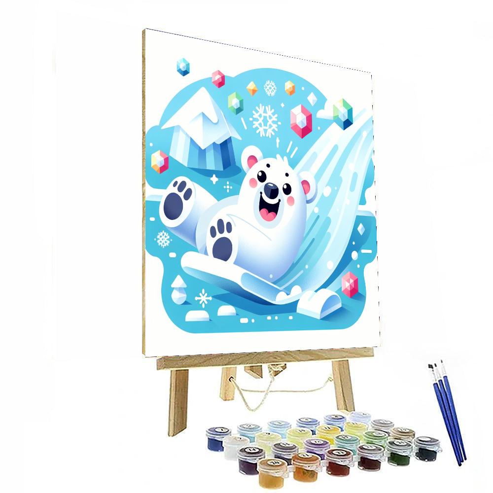 Fun-loving Polar Bear Numbered Painting Kits