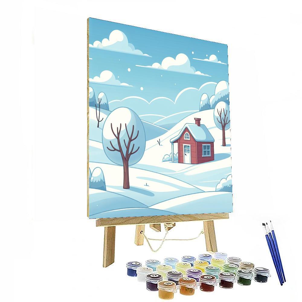 Inspiring Snowy Landscape Paint By Number