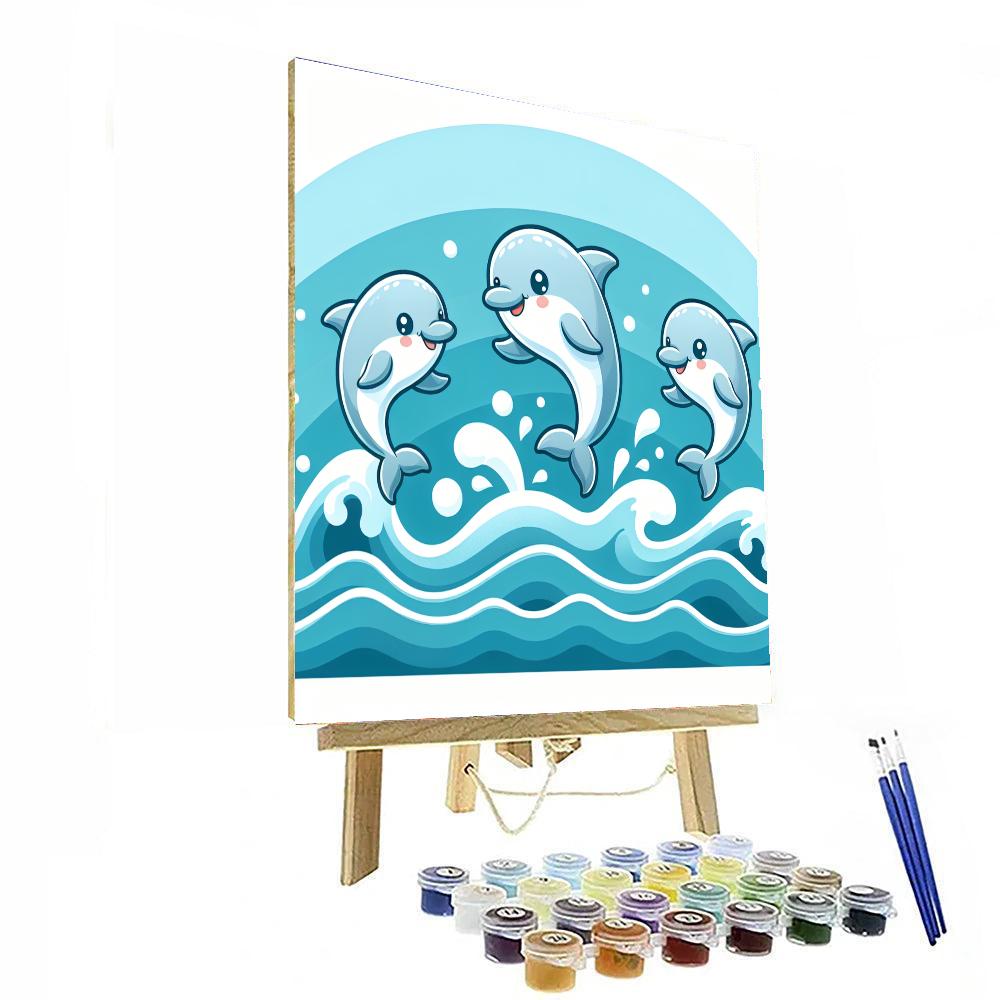 Underwater Dolphin Playtime Numbered Painting Kits