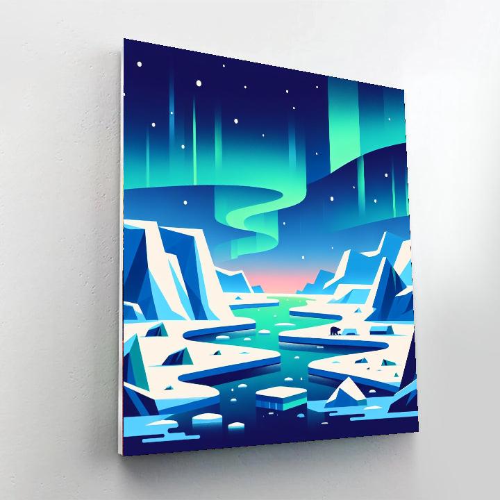 Arctic Aurora Adventure Paint By Numbers Art