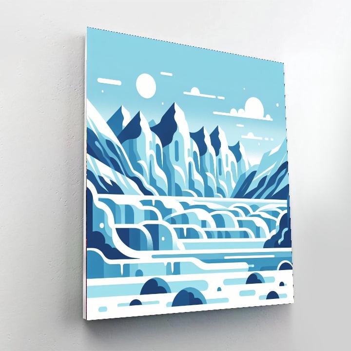 Glimmering Glaciers Painting By Numbers Kit