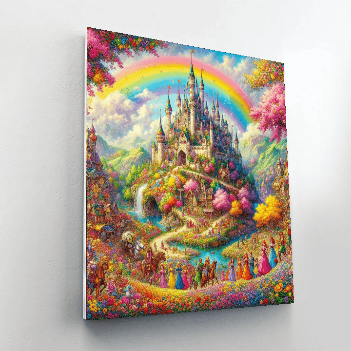 Dreamy Fairytale Landscape Number Painting