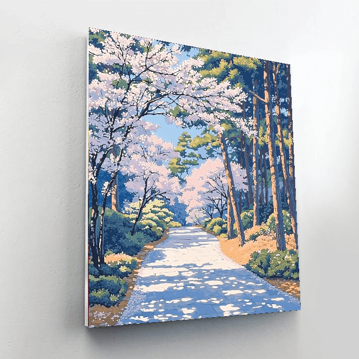 Utagawa Hiroshige Inspired Japanese Serenity Pathway  Painting By Numbers Kit
